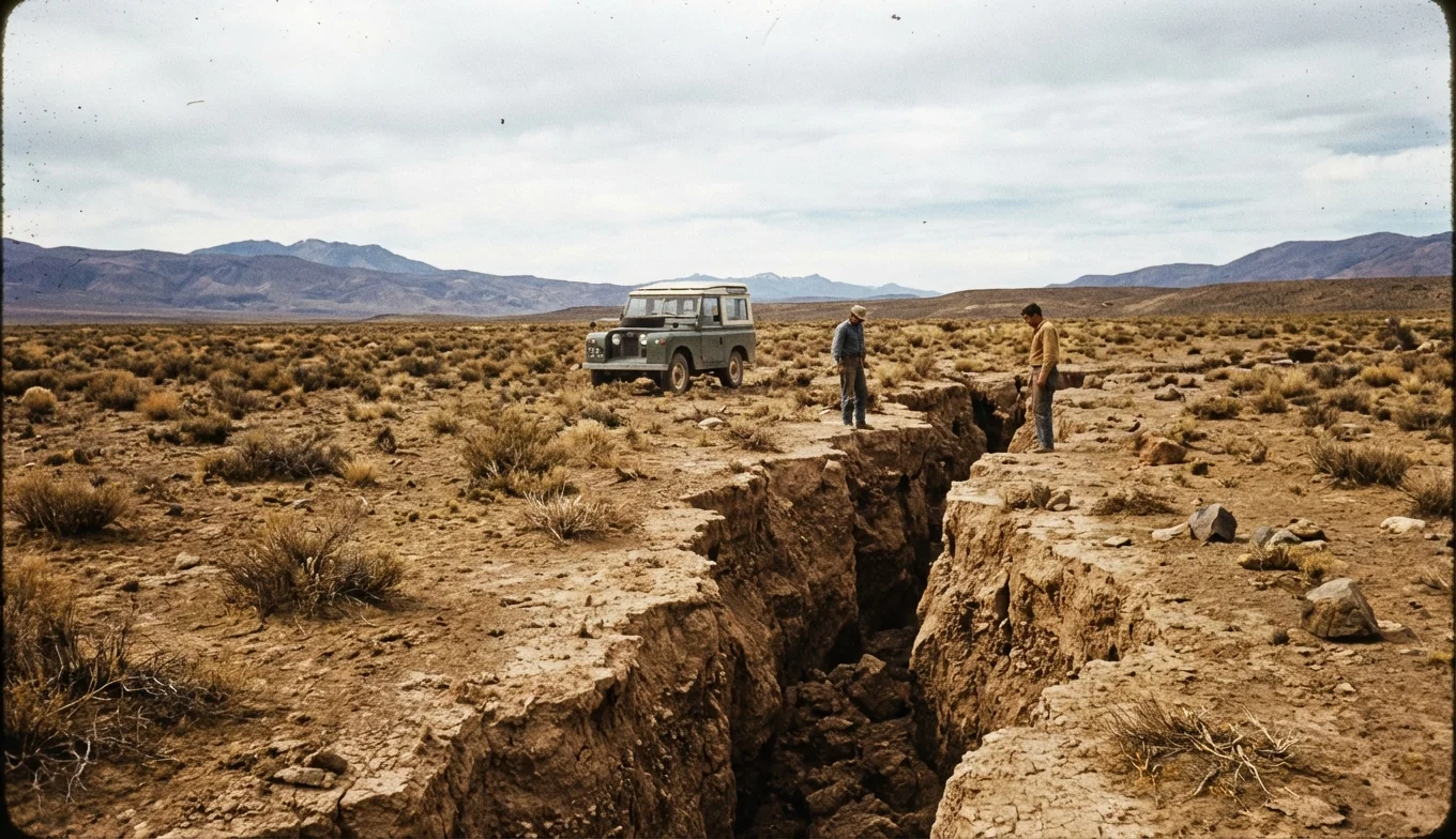 terremoto de Valdivia 1960 - grieta dramática en el suelo chileno