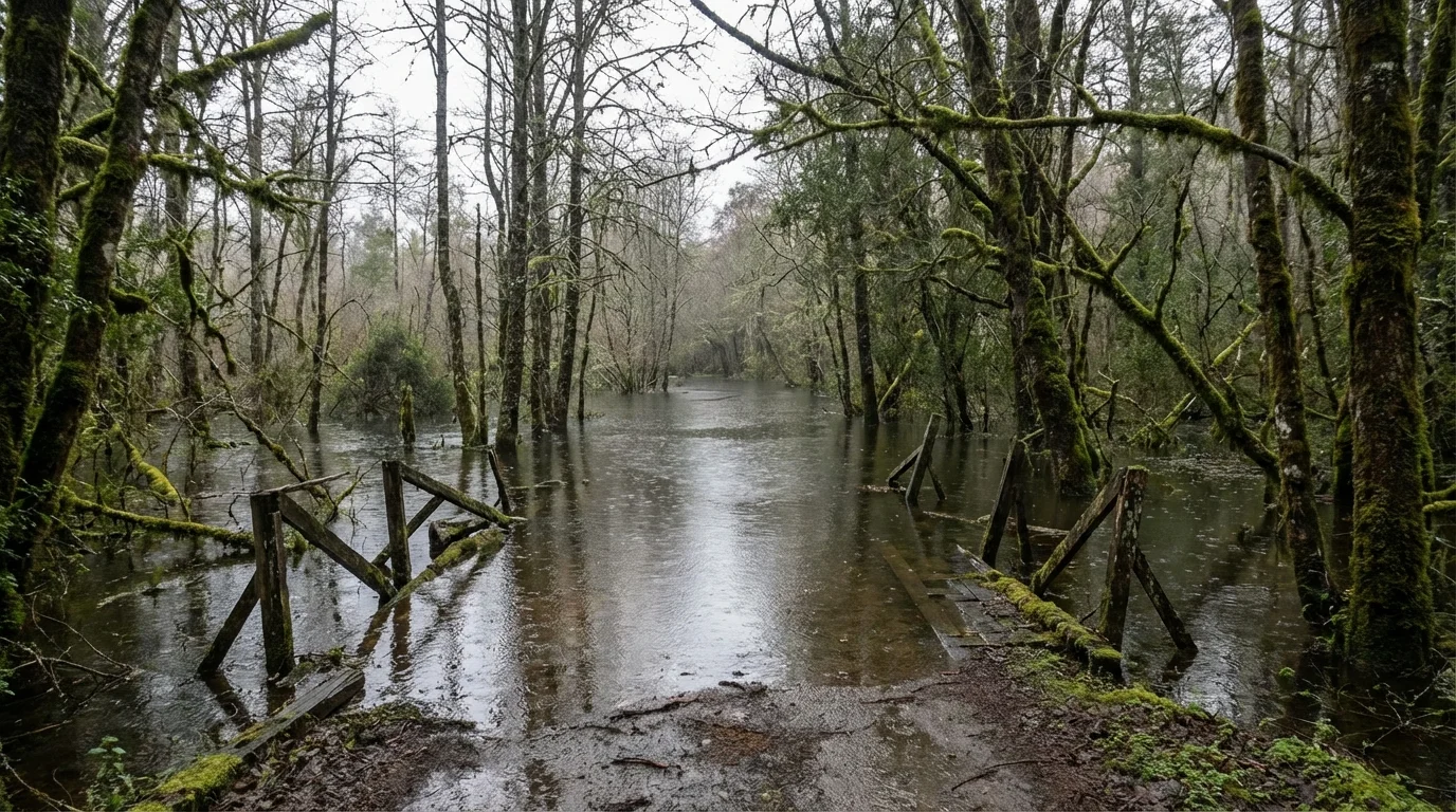 terremoto de Valdivia 1960 - humedales formados por el hundimiento