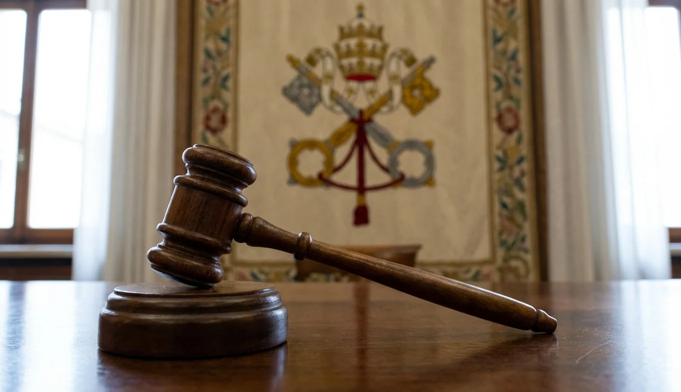 legado del Papa Francisco - El mazo de la justicia simbolizando la rendición de cuentas en la Iglesia