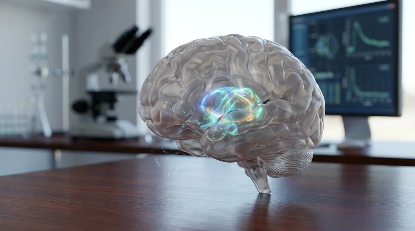 frisson musical - ilustración del cerebro liberando dopamina durante un estímulo musical