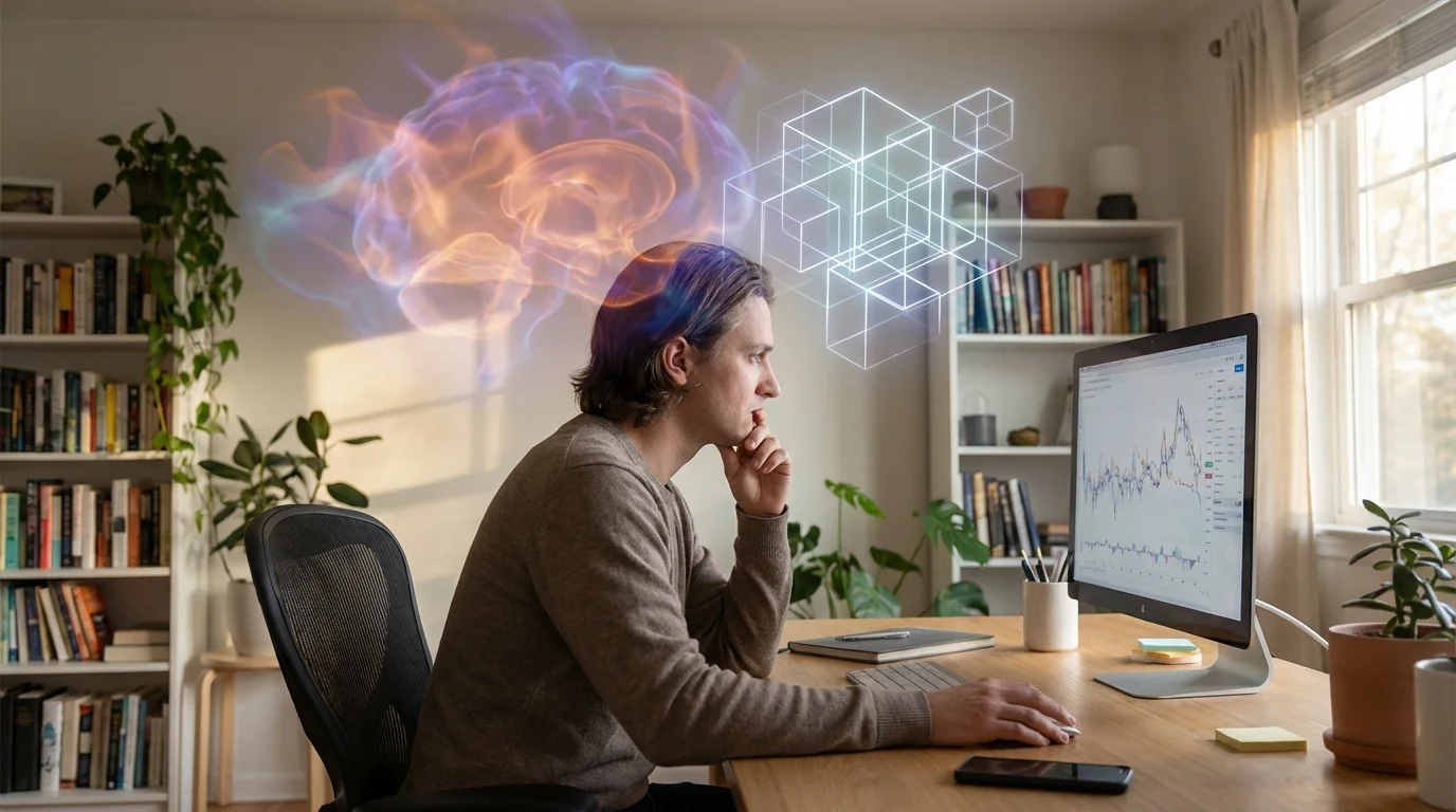 procrastinación científica - representación conceptual de la lucha entre el sistema límbico y la corteza prefrontal