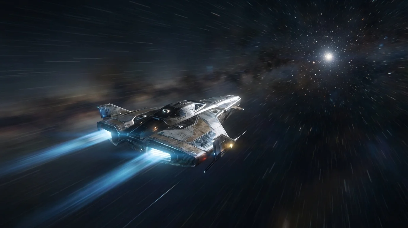 realidades crueles de la vida - nave espacial intentando alcanzar la velocidad de la luz