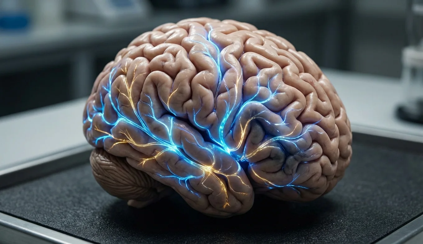 realidades crueles de la vida - cerebro humano mostrando conexiones neuronales y declive cognitivo