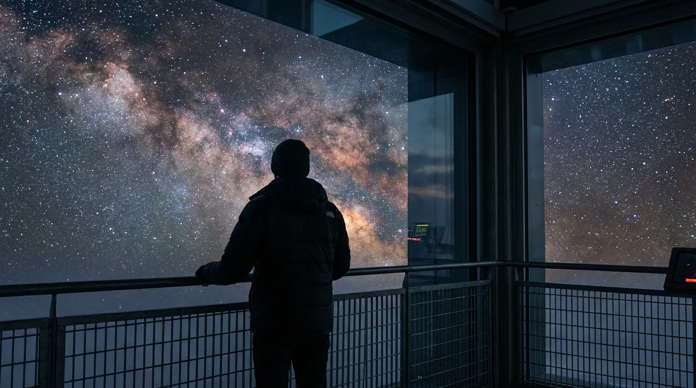 realidades crueles de la vida - persona observando la inmensidad del universo y su muerte térmica