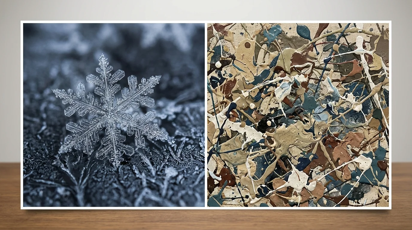 El impacto de la geometría fractal de Pollock en el arte 3 geometría fractal de Pollock - comparación entre fractales naturales y técnica de goteo