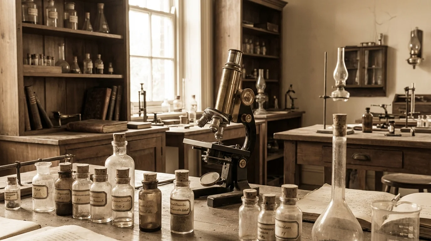 gripe española - laboratorio antiguo investigando el virus H1N1