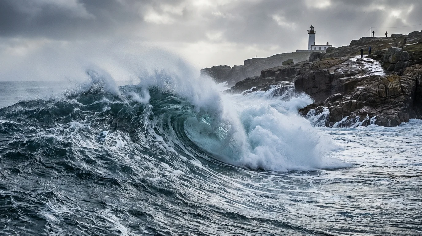 diferencia entre tsunami y maremoto - gran ola de tsunami aproximándose a tierra firme