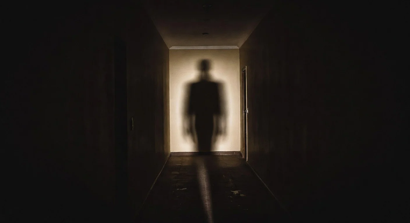 efectos de sonido de terror - pasillo oscuro con una sombra distorsionada al fondo