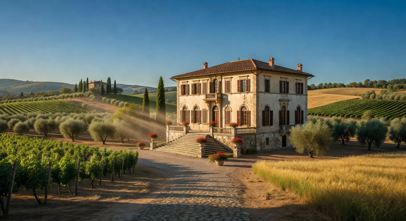 historia del casino - villa italiana antigua que representa el origen del término casino