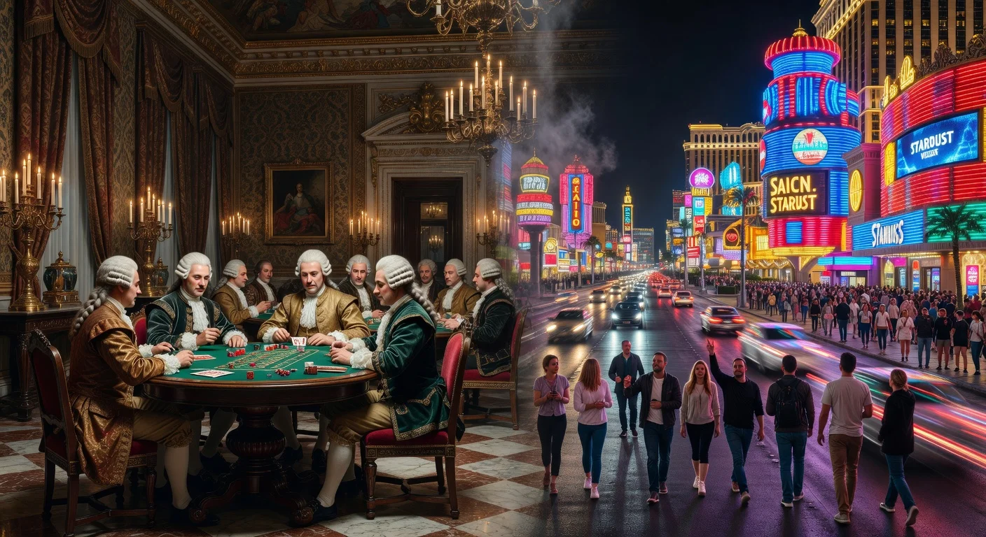 historia del casino - evolución desde Venecia hasta Las Vegas moderna