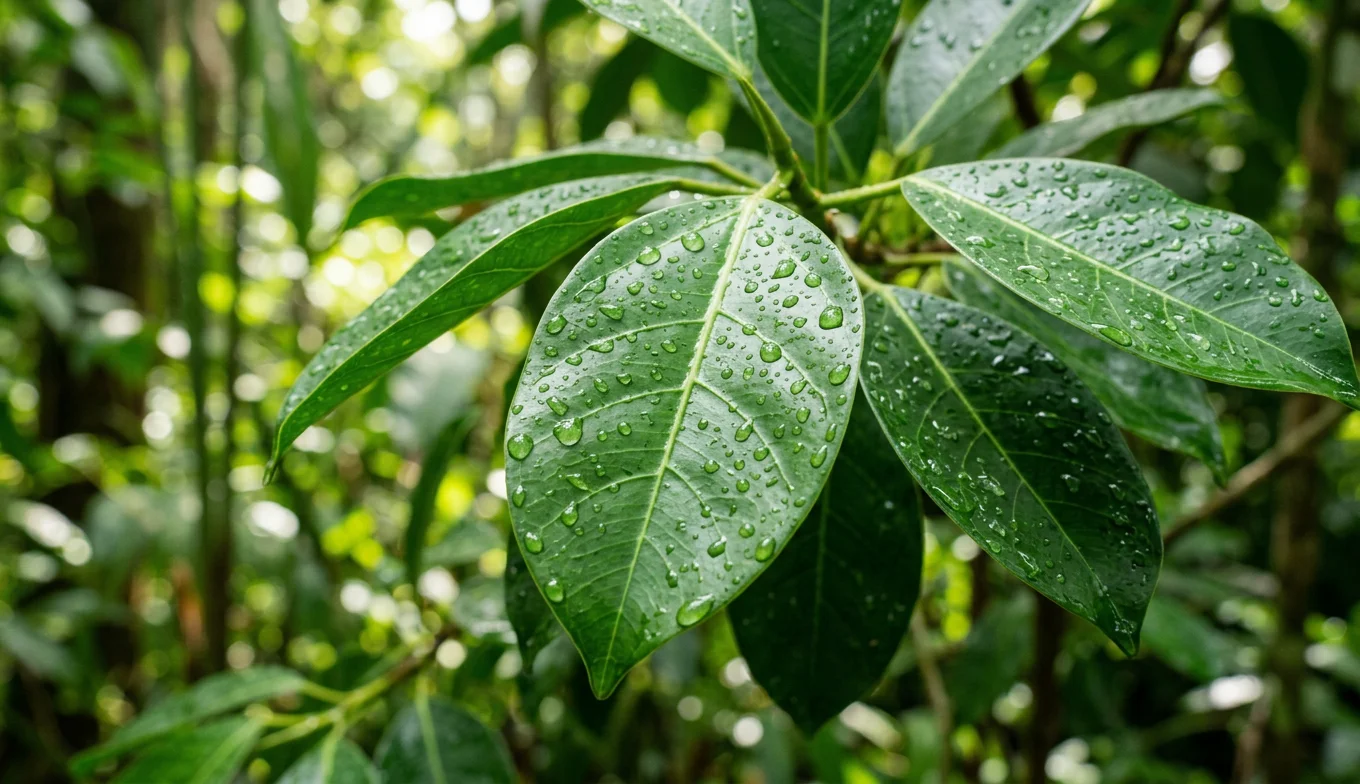 Jardinería reduce el cortisol según la ciencia moderna 4 jardinería reduce el cortisol - detalle de hojas verdes vibrantes en la naturaleza