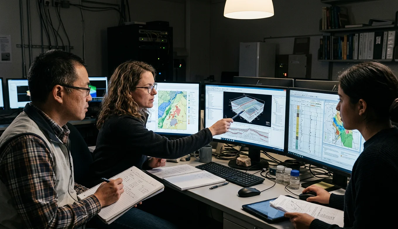 núcleo de la Tierra - investigadores analizando datos de rotación planetaria