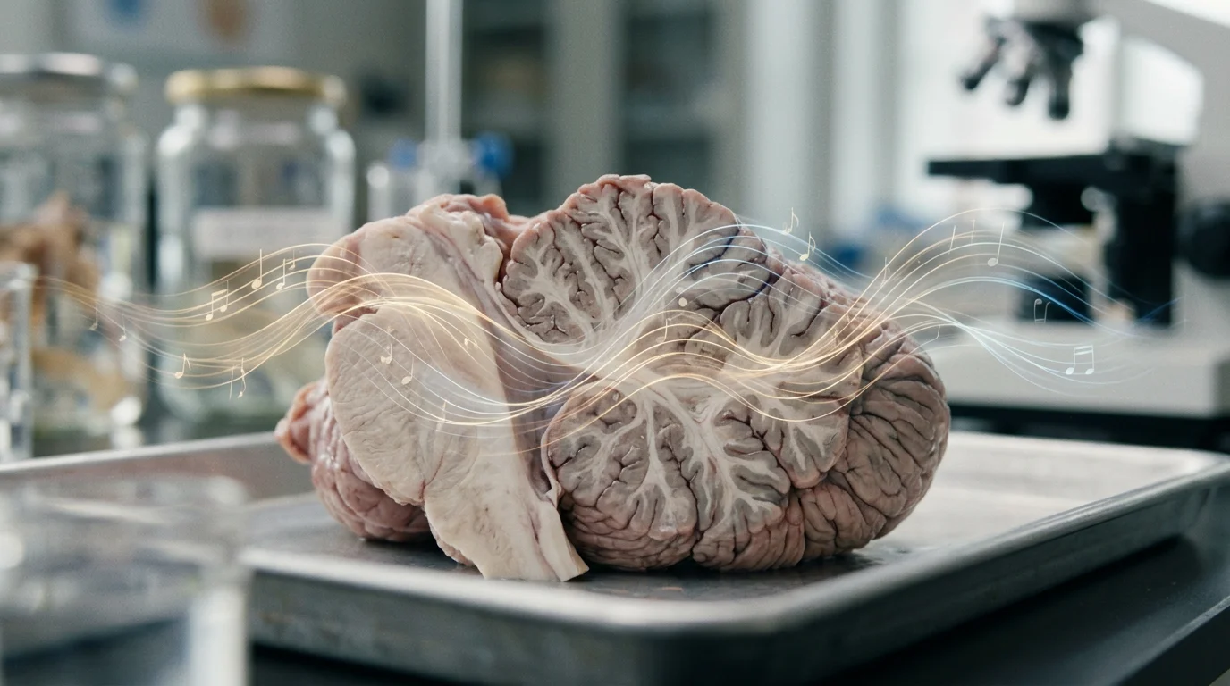 La conexión entre el ritmo musical y el movimiento físico 4 ritmo musical - representación del cerebelo procesando ondas sonoras