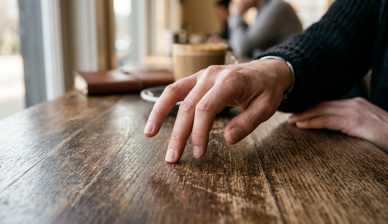 La conexión entre el ritmo musical y el movimiento físico 7 ritmo musical - dedos tamborileando siguiendo un pulso invisible