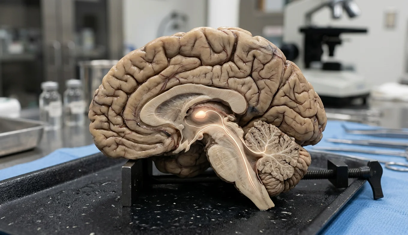 Mecanismo de la visión periférica para detectar el miedo 4 visión periférica - diagrama del cerebro mostrando la conexión directa entre la periferia y la amígdala