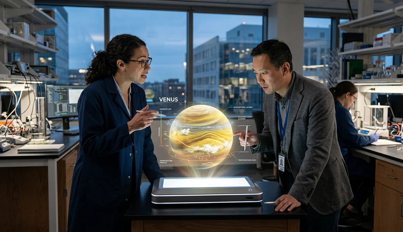 fosfina en Venus - científicos debatiendo sobre la atmósfera de Venus